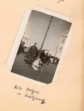 note the mosque in the background