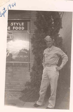 army by food sign