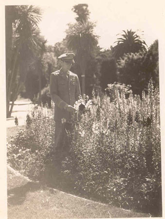 man in flowers